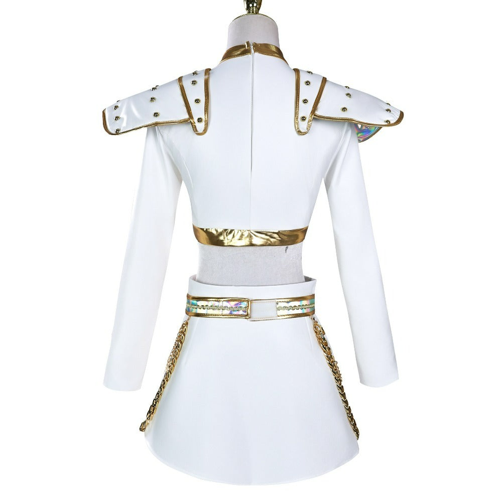 Zoey Kpop Demon Hunters Golden Stage White Costume. Premium.