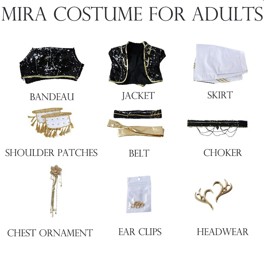 Mira Kpop Demon Hunters Golden Stage Black Costume. Premium.