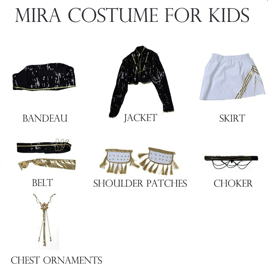 Mira Kpop Demon Hunters Golden Stage Black Costume. Premium.