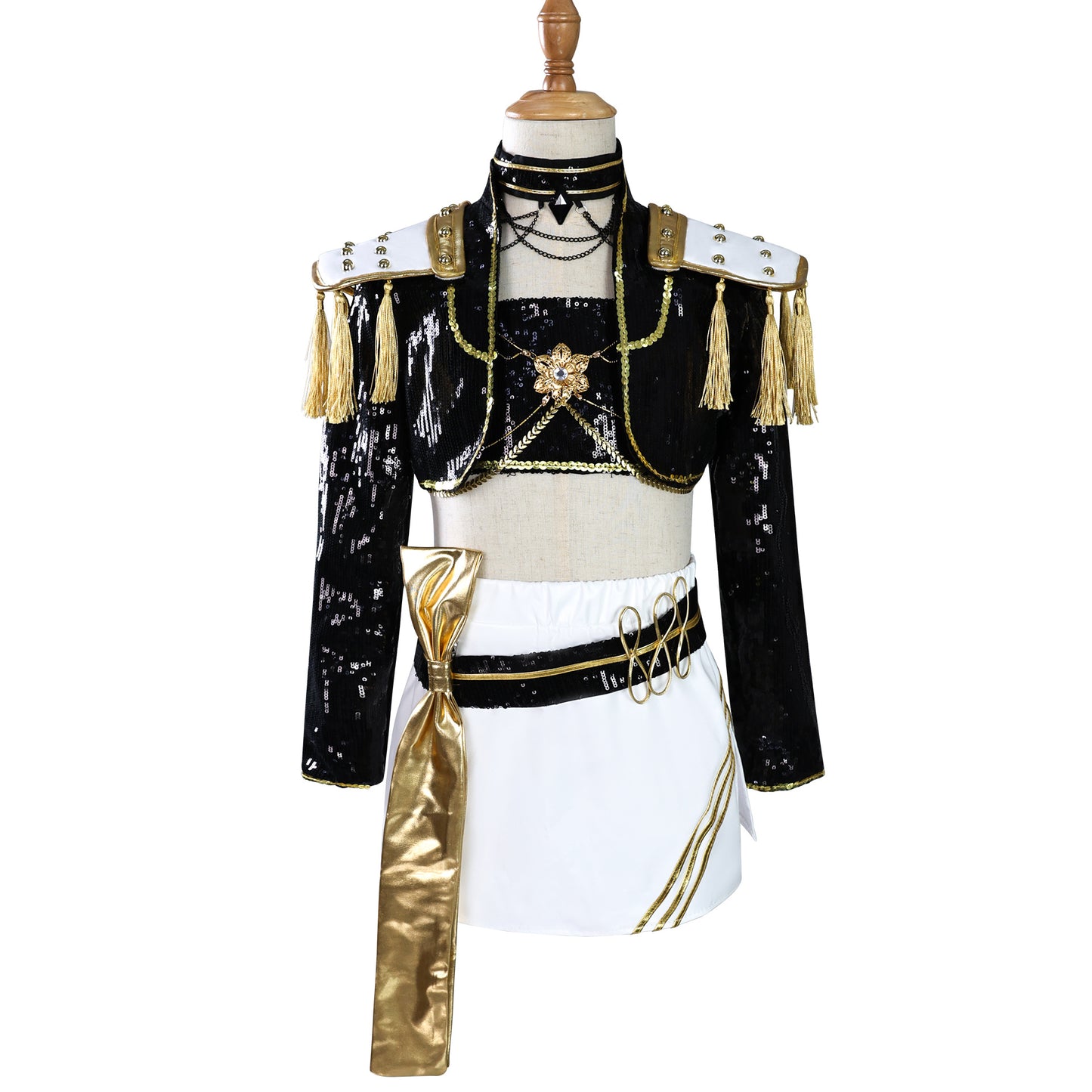 Mira Kpop Demon Hunters Golden Stage Black Costume. Premium.