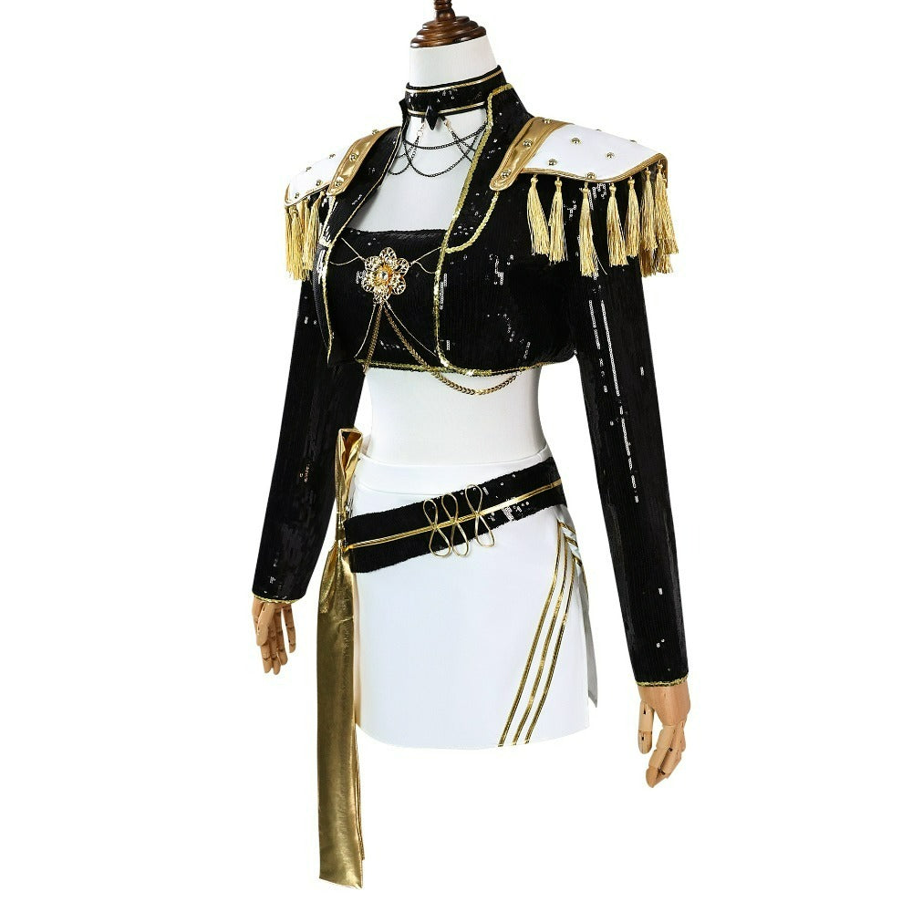 Mira Kpop Demon Hunters Golden Stage Black Costume. Premium.