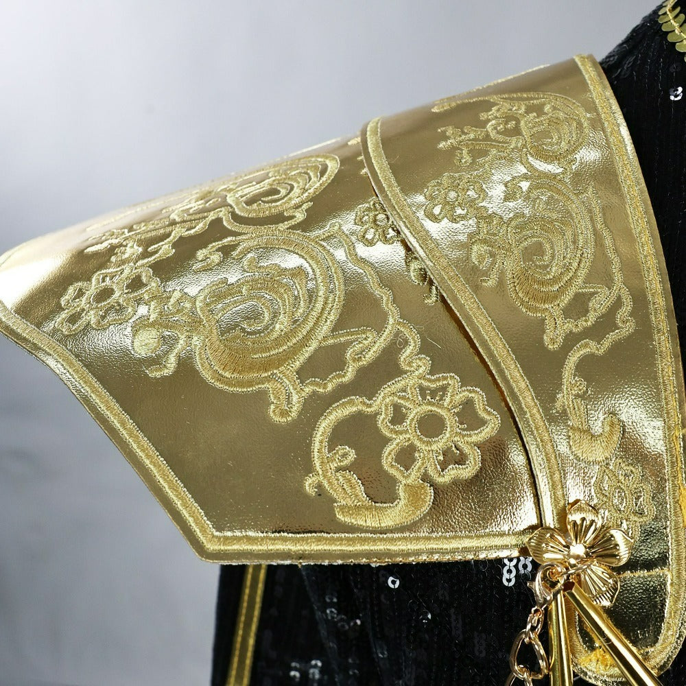 Rumi Kpop Demon Hunters Golden Stage Black Costume. Premium.