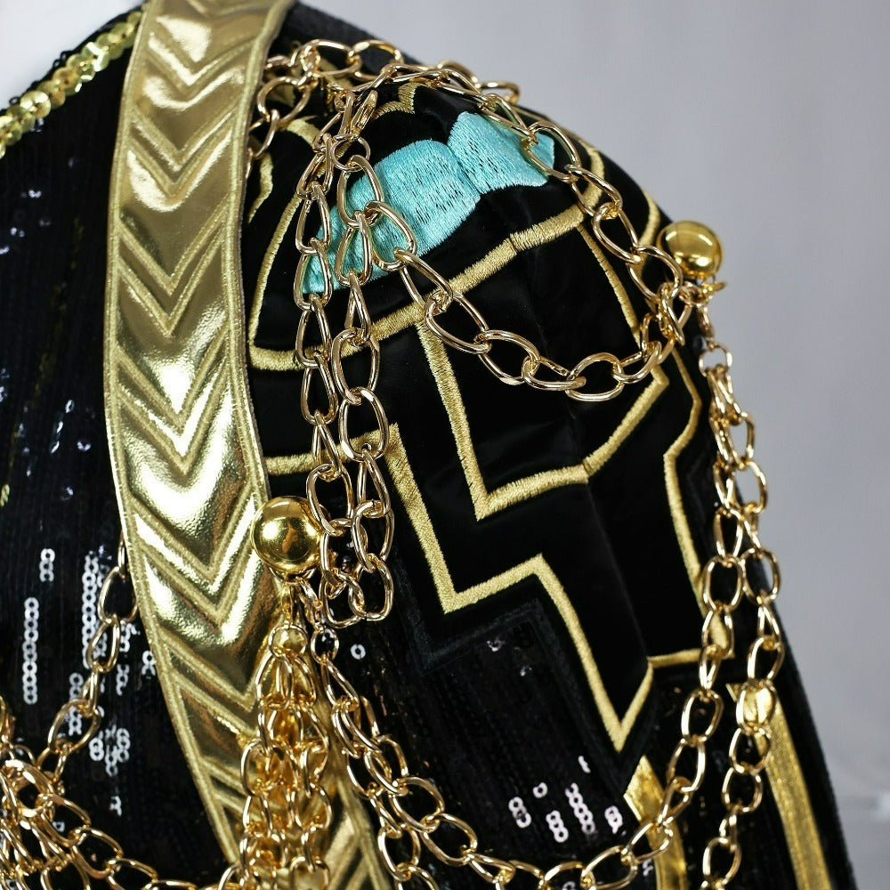 Rumi Kpop Demon Hunters Golden Stage Black Costume. Premium.