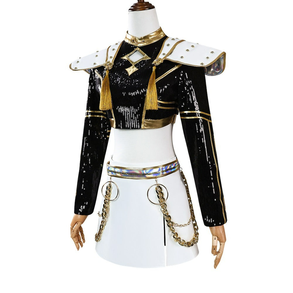 Zoey Kpop Demon Hunters Golden Stage Black Costume. Premium.
