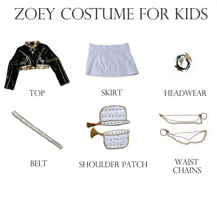Zoey Kpop Demon Hunters Golden Stage Black Costume. Premium.