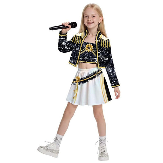 Mira Golden Stage Black Costume for Kids
