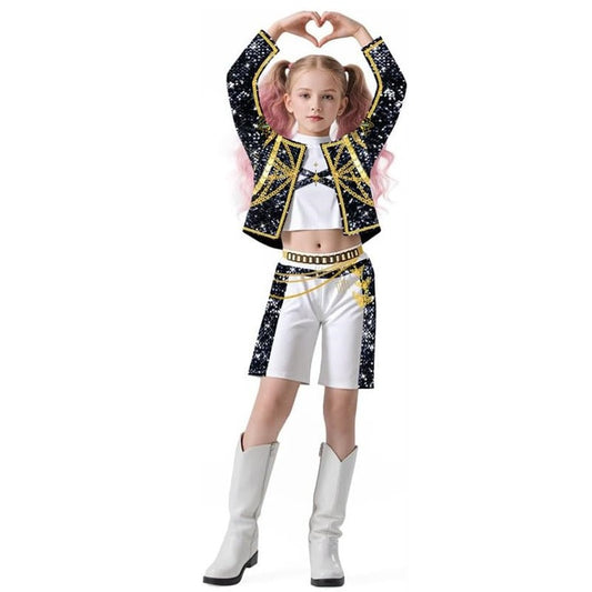 Rumi Golden Stage Black Costume for Kids