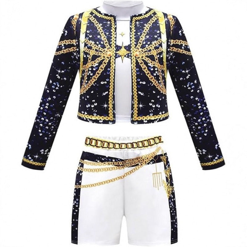 Rumi Golden Stage Black Costume for Kids