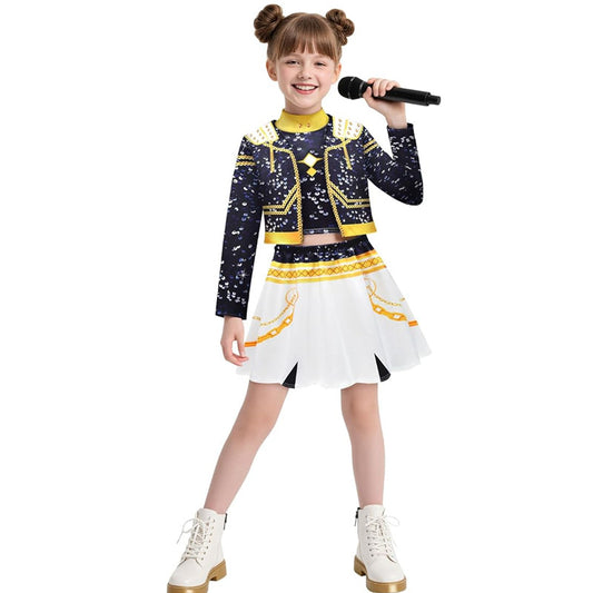 Zoey Golden Stage Black Costume for Kids
