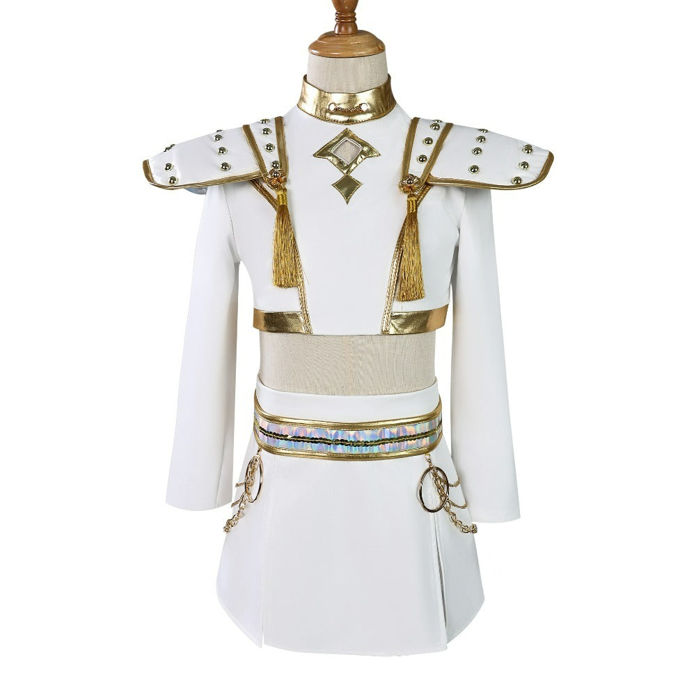 Zoey Kpop Demon Hunters Golden Stage White Costume. Premium.