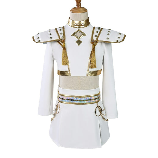 Zoey Kpop Demon Hunters Golden Stage White Costume. Premium.