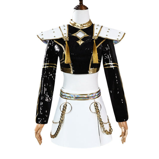 Zoey Kpop Demon Hunters Golden Stage Black Costume. Premium.