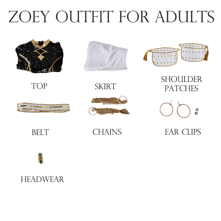 Zoey Kpop Demon Hunters Golden Stage Black Costume. Premium.